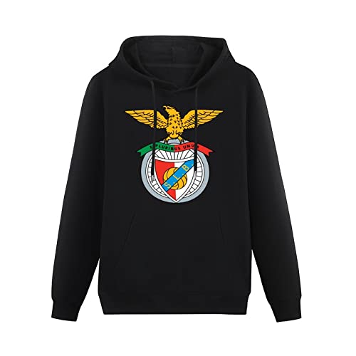 FENLI Men Sl Benfica Hoodies Black Sweatshirt XXL von FENLI