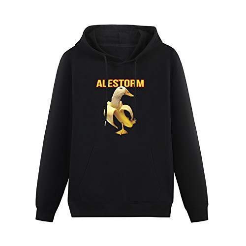 FENLI Mens Hoodies Alestorm Banana Duck Black Sweatshirts L von FENLI