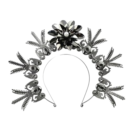Barockes Halo-Stirnband, barockes Gothic-Kristall-Kopfstück, Damen, Jungfrau-Tiaras, Kopfbedeckung, Hochzeitsfeiern, Haar-Accessoire, Stirnband für Mädchen von FENOHREFE
