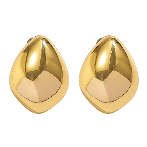 Chunky-Gold-Ohrringe, leichte Wassertropfen-Ohrringe für Damen, halbler, Modeschmuck, Ornament, Style 8, Silikon von FENOHREFE