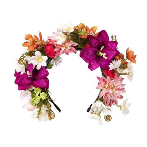 Ethnisch inspirierter Kopfschmuck, stilvoller Blumenschmuck, Kopfschmuck für Damen und Mädchen, modischer Haarschmuck mit Blumenmotiv, zartes Blumen-Haar-Accessoire von FENOHREFE