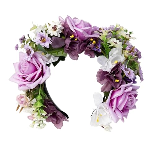 Ethnisch inspirierter Kopfschmuck, stilvoller Blumenschmuck, Kopfschmuck für Damen und Mädchen, modischer Haarschmuck mit Blumenmotiv, zartes Blumen-Haar-Accessoire von FENOHREFE