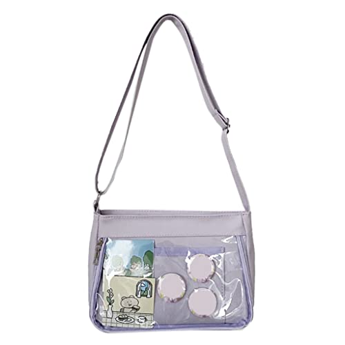 FENOHREFE Japanische Harajuku Ita Tasche für Frauen Transparente Tasche Itabag High School Mädchen Uniform JK Crossbody Umhängetasche von FENOHREFE