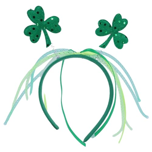 Haarreif mit Blume, Kleeblatt, auffällig, Patrick's Day, Stirnband, Weihnachtsfeier, Zauberstab für Teenager, Patrick's Day Haarband von FENOHREFE