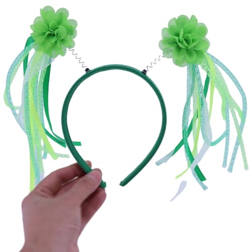 Haarreif mit Blume, Kleeblatt, auffällig, Patrick's Day, Stirnband, Weihnachtsfeier, Zauberstab für Teenager, Patrick's Day Haarband von FENOHREFE