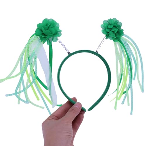 Haarreif mit Blume, Kleeblatt, auffällig, Patrick's Day, Stirnband, Weihnachtsfeier, Zauberstab für Teenager, Patrick's Day Haarband von FENOHREFE