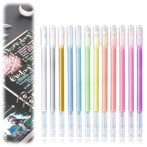 FENQURO 12 Pcs glitzerstifte, gelstifte glitzer, glitzer gelstifte, Gelstifte Set Strichstärke Wasserfest stift zum Zeichnen, Gelschreiber für Gästebücher und Malen auf schwarzem Papier FENQURO 12 Pcs glitzerstifte, gelstifte glitzer, glitzer gelstifte, Gelstifte Set Strichstärke Wasserfest stift zum Zeichnen, Gelschreiber für Gästebücher und Malen auf schwarzem Papier von FENQURO