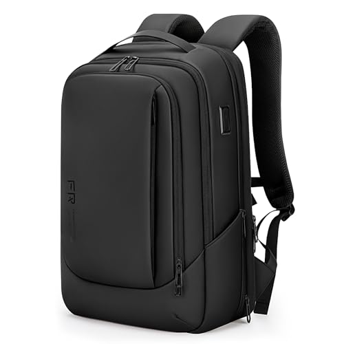 FENRUIEN Laptop Rucksack 26L-38L Rucksack Business Rucksack Herren Laptop Tasche 15.6 Zoll für Herren und Damen Mädchen Teenager mit Laptopfach USB-Ladeanschluss Rucksack（Schwarz） von FENRUIEN