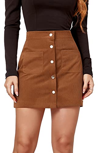 Damen Röcke Elegant Büro Rock Figurbetont Fauxsuede Minirock Hohe Taille Herbstrock Kunstleder Schlitz Bodycon Bleistiftrock Female Wildlederimitat Rock von FEOYA