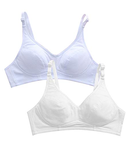 FEOYA 2 pcs Mädchen Bustier aus Baumwolle BH Sport Bra Ohne Buegel Yoga Sports BH Bra Top Set Fuer von FEOYA