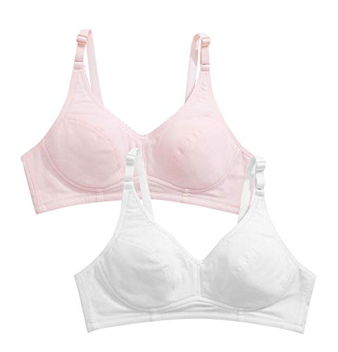 FEOYA 2 pcs Mädchen Bustier aus Baumwolle BH Sport Bra Ohne Buegel Yoga Sports BH Bra Top Set Fuer von FEOYA