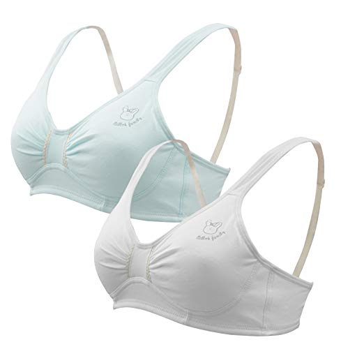 FEOYA 2pcs Mädchen BH aus Baumwolle Bra Bügellos Unterwäsche Sport Bra Ohne Buegel Yoga Sports BH Bra Top von FEOYA