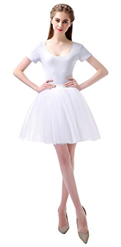 FEOYA 50er Vintage Tutu Rock Tüllrock Kurz Ballett Tanzkleid Damen Mädchen Blase Multi-Schichten Petticoat Unterrock Faschings Kostüm FEOYA 50er Vintage Tutu Rock Tüllrock Kurz Ballett Tanzkleid Damen Mädchen Blase Multi-Schichten Petticoat Unterrock Faschings Kostüm von FEOYA