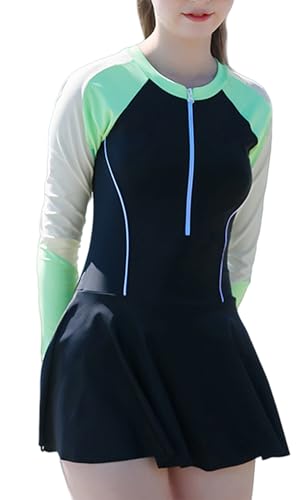 FEOYA Badeanzug Mädchen Badebekleidung Bademode Schnell Trocknen Schwimmanzug Stretch Sonnenschutz Swimsuit Einteiliger Baderock Badeanzüge 170 von FEOYA