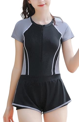 FEOYA Badeanzug Mädchen Einteiliger Schwimmanzug Wassersport Swimsuit Stretch Badebekleidung Schnell Trocknen Bademode UV-Schutz Schwimmkleidung 160 von FEOYA