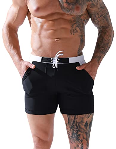 FEOYA Badehose für Herren Wettkampf Schwimmhose Kurz Eng Jungen Training Swimwear Männer Boys Swimming Trunks Badepants Sport Badeshorts Beachshorts von FEOYA