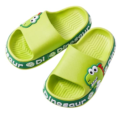 FEOYA Badelatschen Kinder Badesandalen Sommer Rutschfest Hausschuhe Dinosaurier Schlappen Wolken Schlappi PVC Slippers Weich Badeschuhe Schnell Trocknend Duschschuhe 24-25 EU von FEOYA