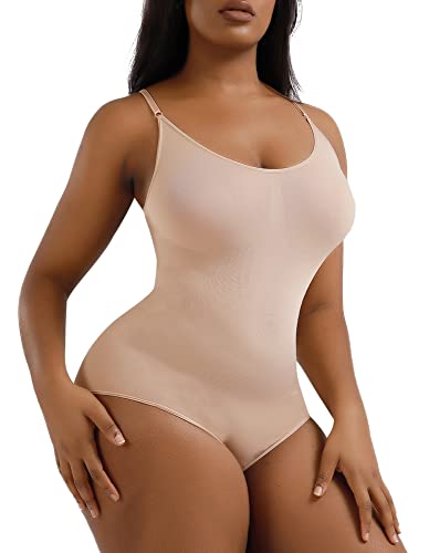 FEOYA Damen Body mit BH Formende Body Shaper Bauch Weg Miederbody Shapewear Shaping Bodysuit - XXS von FEOYA