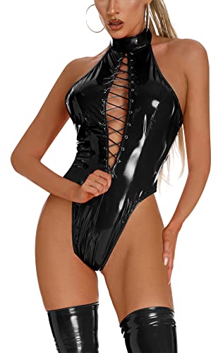 FEOYA Damen Kurze Overall Sexy Party Halterlose Overknee Strümpfe Clubwear Partykleider Kunstleder Wetlook Kniestrümpfe Bodysuit Leder Latex Kleider Handschuhe Latex Lange Handschuhe FEOYA Damen Kurze Overall Sexy Party Halterlose Overknee Strümpfe Clubwear Partykleider Kunstleder Wetlook Kniestrümpfe Bodysuit Leder Latex Kleider Handschuhe Latex Lange Handschuhe von FEOYA