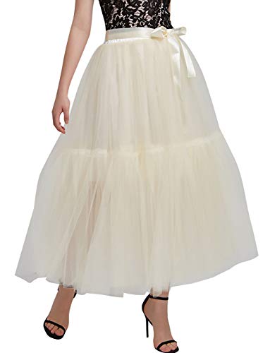 FEOYA Damen Multi-Schichtig Tüllrock Langer Petticoat Ballettrock Tutu Gaze Tanzen Rock FEOYA Damen Multi-Schichtig Tüllrock Langer Petticoat Ballettrock Tutu Gaze Tanzen Rock von FEOYA