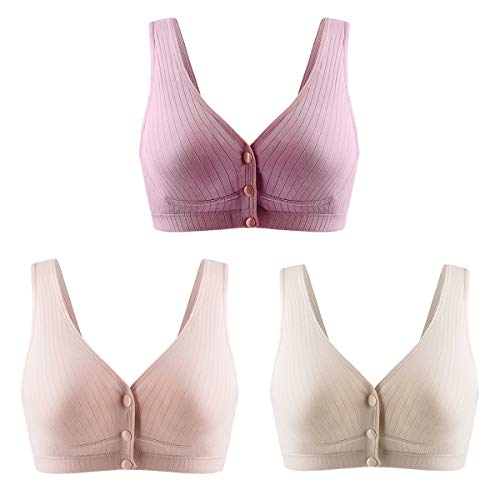 FEOYA Damen Schwangerschafts Still-BH Stillen Mutterschaft BH FüR Frauen Soft Cup Stillen-BHS 3Pcs von FEOYA