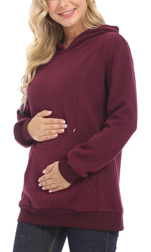 FEOYA Damen Stilloberteil Winter Umstandsmode Umstandskleid Mode Mit Kapuze Umstandspullover Dick Freizeit Umstandstop Soild Mit Reißverschluss Stillshirts Stillen Fleece Stillpullover Violett L FEOYA Damen Stilloberteil Winter Umstandsmode Umstandskleid Mode Mit Kapuze Umstandspullover Dick Freizeit Umstandstop Soild Mit Reißverschluss Stillshirts Stillen Fleece Stillpullover Violett L von FEOYA