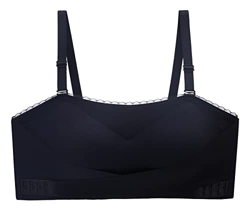 FEOYA Damen Tube Top BH Bandeau Trägerlos BH Nahtlose Dehnbar Brust Wickeln BH ohne bügel Große Größen Bra Push Up Top mit Verstellbaren Schultergurten - 5XL von FEOYA