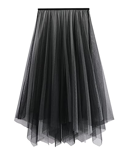 FEOYA Damen Tüllrock A-Linie Tüll Lang Rock Großer Saum Midi Röcke Sommer Kuchen Rock Faltenrock FEOYA Damen Tüllrock A-Linie Tüll Lang Rock Großer Saum Midi Röcke Sommer Kuchen Rock Faltenrock von FEOYA