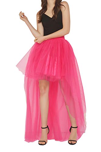 FEOYA Damen Tüllrock Gothic Rockabilly Petticoat Tutu Unterrock Unregelmäßig Ballett Tanzkleid Gelegenheit Zubehör von FEOYA