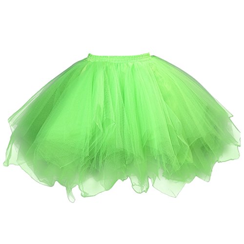 FEOYA Damen Tutu Unterkleid 50er Retro Petticoat Kurz Ballett Tanzkleid Party Minirock Mehrschichtige Tüllrock Tütü Cosplay Unterrock von FEOYA