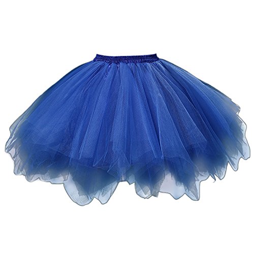 FEOYA Damen Tutu Unterkleid 50er Retro Petticoat Kurz Ballett Tanzkleid Party Minirock Mehrschichtige Tüllrock Tütü Cosplay Unterrock von FEOYA