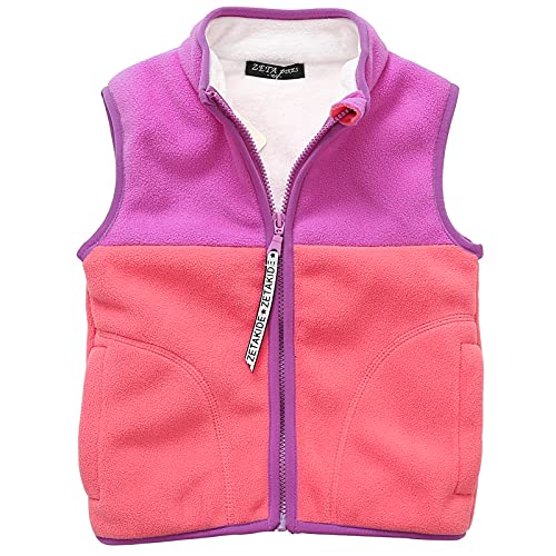 FEOYA Fleeceweste Kinder Winter Weste Jungen Mädchen Atmungsaktive Softshell Weste Kinder Outwear 2-9 Jahre von FEOYA