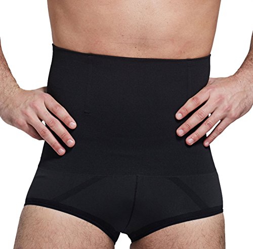 FEOYA Gewichtsverlust Fitness Sporthose Thermo Shorts Abnehmen Hohe Taille Körperformer Neopren Yoga Turnhalle Sauna Schwitzeffekt Schwarz L1 von FEOYA