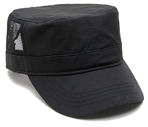 FEOYA Hats for Men Sun Protection Cap Lightweight Working Out Running Cap Mesh Caps Fishing Hat Cool Trucker Black von FEOYA