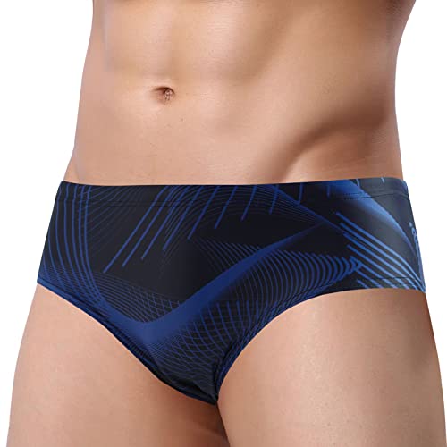 FEOYA Herren Schwimmhose Badehose Badeslip Kurz Jungen Badeshort UV Schutz Jungen Schwimmwear Tunnelzug Low Rise Brief Männer Unterwäsche von FEOYA