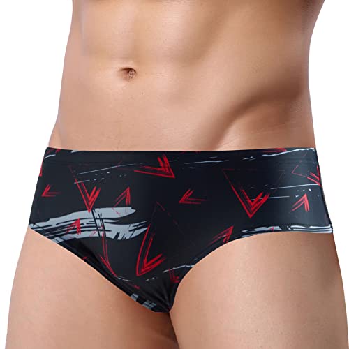 FEOYA Herren Schwimmhose Badehose Badeslip Kurz Jungen Badeshort UV Schutz Jungen Schwimmwear Tunnelzug Low Rise Brief Männer Unterwäsche von FEOYA