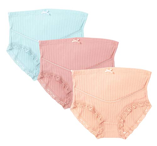 FEOYA High Waist Schwangerschaftshöschen Bauchpflege Unterwäsche Premama Big Size Verstellbare Taille Print Höschen von FEOYA