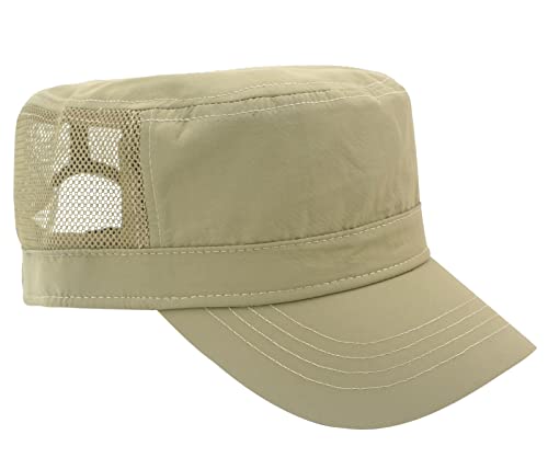 FEOYA Hüte für Männer Sun-Schutzkappe Lightweight-Training Laufende Cap Mesh Caps Angelhut Cool Trucker Kaki von FEOYA