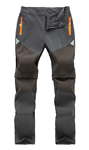 FEOYA Kinder 2-in-1-Funktionshose Jungen Mädchen Outdoorhose Schnelltrockend Leicht Sommer Frühling Wanderhose Trekkinghose von FEOYA