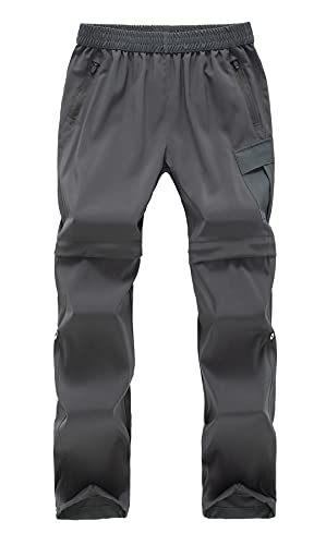 FEOYA Kinder 2-in-1-Funktionshose Jungen Mädchen Outdoorhose Schnelltrockend Leicht Sommer Frühling Wanderhose Trekkinghose von FEOYA