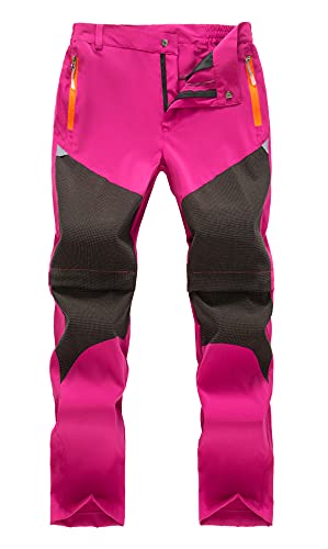 FEOYA Kinder 2-in-1-Funktionshose Jungen Mädchen Outdoorhose Schnelltrockend Leicht Sommer Frühling Wanderhose Trekkinghose von FEOYA