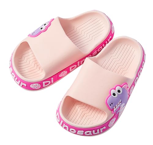 FEOYA Kinder Badelatschen Jungen Badeschlappen Sommer Slipper Mädchen Schlappen Rutschfest Pantoletten Karikatur Dusch Badeschuhe Flache Badepantoletten Weich Hausschuhe Outdoor Sandalen 34-35 EU von FEOYA