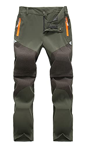 FEOYA Kinder Outdoorhose Wanderhose Zip Off Hose Abnehmbare Hosebeine Shorts Trekkinghose Unisex Jugend Mädchen Schnelltrocknend Atmungsaktiv von FEOYA