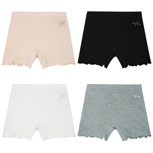 FEOYA Mädchen Sicherheitshose Shorts Unterrockshose Kleinkind Kids Yoga Fitness Radsportshorts Atmungsaktive Dehnbare Unterhosen Hoch Taillierte Einfarbige Kurze Leggings 4er Pack - 160 FEOYA Mädchen Sicherheitshose Shorts Unterrockshose Kleinkind Kids Yoga Fitness Radsportshorts Atmungsaktive Dehnbare Unterhosen Hoch Taillierte Einfarbige Kurze Leggings 4er Pack - 160 von FEOYA