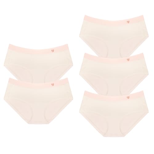 FEOYA Mädchen Teenager Unterwäsche Perioden Bequeme Unterhosen Baumwolle Atmungsaktive Slips Auslaufsicher Menstruationshose Höschen 5er Pack 12-14 Jahre von FEOYA
