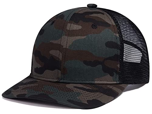 FEOYA Männer Frauen Mesh Trucker Hat Unisex Einstellbare Baseball Cap 6 Panel Plain Trucker Cap A2 von FEOYA