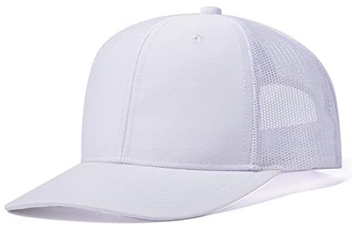 FEOYA Männer Frauen Mesh Trucker Hat Unisex Einstellbare Baseball Cap 6 Panel Plain Trucker Cap A4 von FEOYA