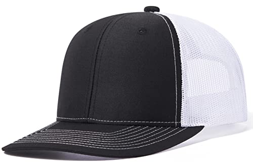 FEOYA Männer Frauen Mesh Trucker Hat Unisex Einstellbare Baseball Cap 6 Panel Plain Trucker Cap A5 von FEOYA