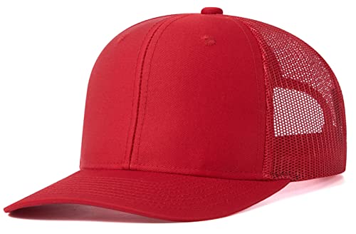 FEOYA Männer Frauen Mesh Trucker Hat Unisex Einstellbare Baseball Cap 6 Panel Plain Trucker Cap C4 von FEOYA
