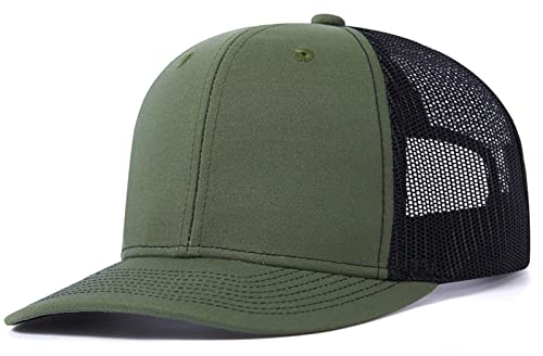 FEOYA Männer Frauen Mesh Trucker Hat Unisex Einstellbare Baseball Cap 6 Panel Plain Trucker Cap D3 von FEOYA
